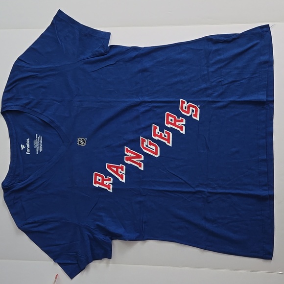 Lafreniere New York Rangers Fanatics Authentic Stack Name & Number V-Neck - Picture 2 of 7